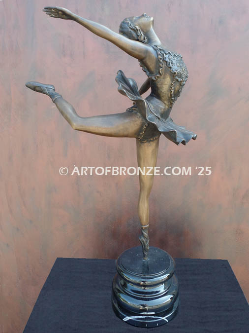 Ballerine the art of dance and ballet bronze sculpture showcasing ballerina in pose