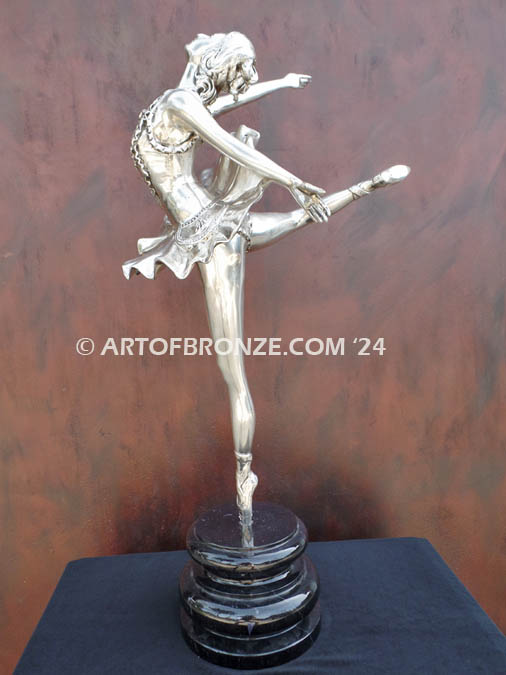 Ballerine the art of dance and ballet bronze sculpture showcasing ballerina in pose