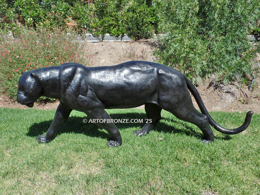 Black Panther quality bronze cast outdoor walking statue