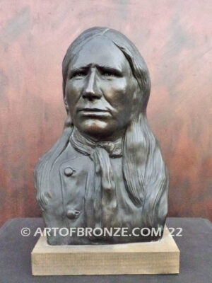 Bloody Knife bronze statue bust of George Armstrong Custer’s favorite scout