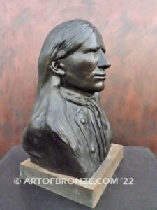 Bloody Knife bronze statue bust of George Armstrong Custer’s favorite scout