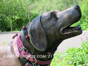 Boundless Love dog gallery quality bronze sculpted Labrador dog monument