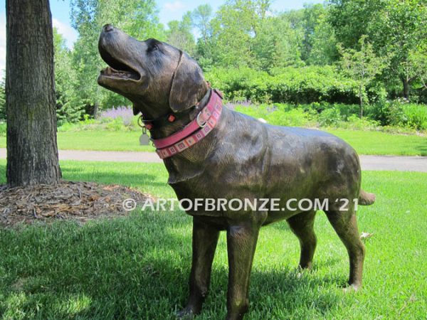 Boundless Love dog gallery quality bronze sculpted Labrador dog monument