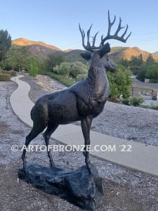 Buck Wild special edition, gallery quality standing outdoor deer (buck) monument