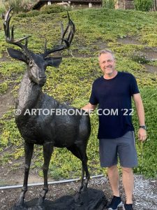 Buck Wild special edition, gallery quality standing outdoor deer (buck) monument