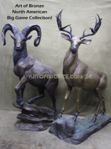 Buck Wild special edition, gallery quality heroic outdoor bronze deer (buck) sculpture