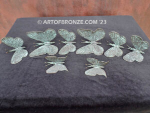 Butterfly Migration flying butterflies bronze sculptures
