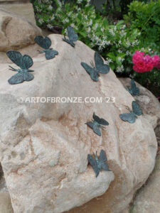 Butterfly Migration flying butterflies bronze sculptures