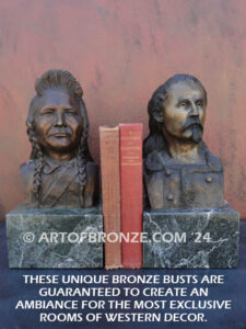 Chief Joseph bronze statue bust of famous Nez Perce Native American Indian