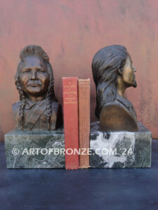 Chief Joseph bronze statue bust of famous Nez Perce Native American Indian
