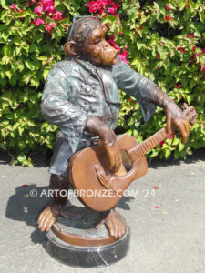 Chimp Musical Flamenco gallery quality chimpanzee playing flamenco guitar