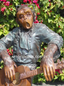 Chimp Musical Flamenco gallery quality chimpanzee playing flamenco guitar