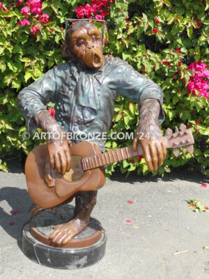 Chimp Musical Flamenco gallery quality chimpanzee playing flamenco guitar