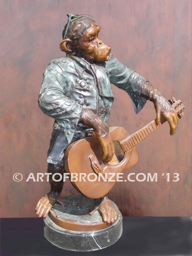 Chimp Musical Flamenco special edition, gallery quality chimpanzee playing flamenco guitar