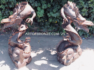 Chinese dragons, loong, long or lung special edition, monumental outdoor dragon holding pearl