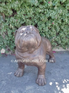 Chopper gallery quality custom bronze sculpted statue of 4 ft. long bulldog