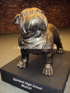 Chopper gallery quality custom bronze sculpted statue of 4 ft. long bulldog