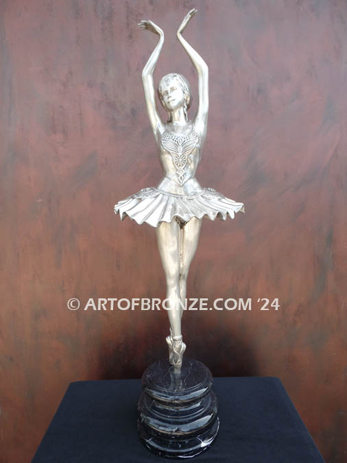 Danseuse the art of dance and ballet bronze sculpture showcasing ballerina in pose