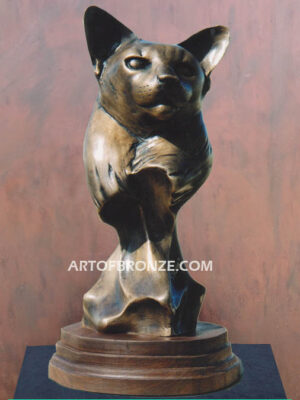 Desert Storm gallery quality bronze custom sculpted beloved pet cat