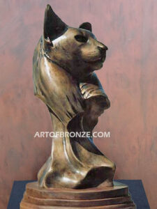 Desert Storm gallery quality bronze custom sculpted beloved pet cat