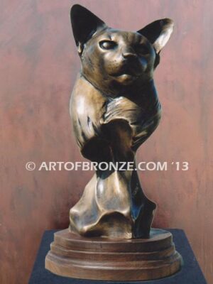 Desert Storm gallery quality bronze custom sculpted beloved pet cat