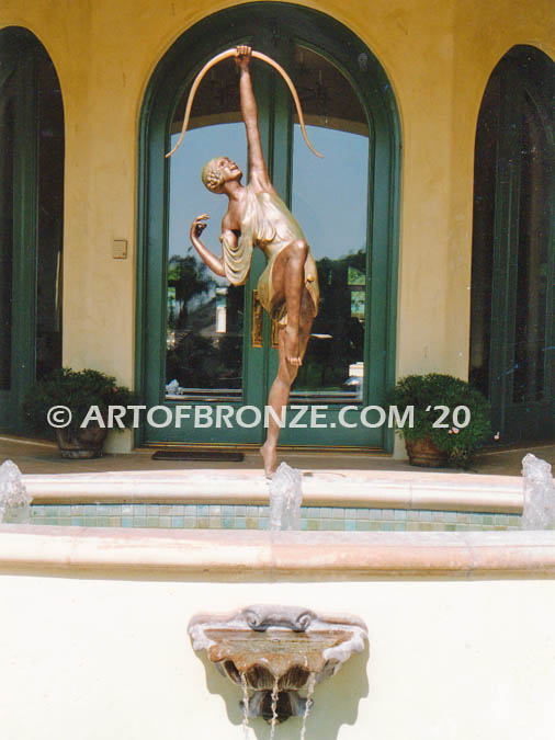 Diana The Huntress monumental bronze statue roman goddess of wild animals and the hunt