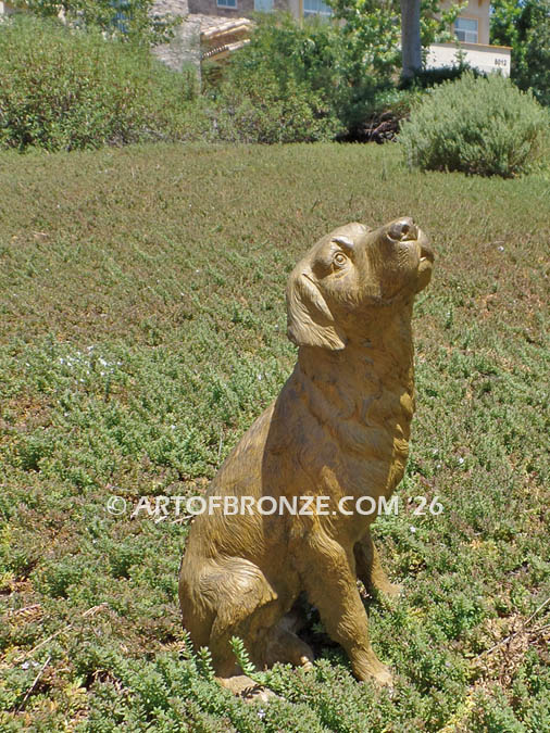 Forever Loyal gallery quality sitting dog bronze statue