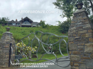 Freedom of the Sky beautiful bronze bald eagle bust sculpture with