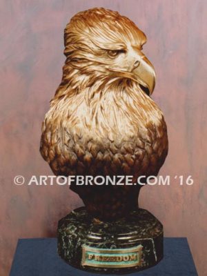 Limited edition bronze eagle sculpture for private collector or corporate collection