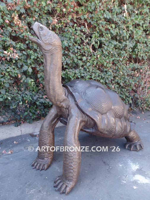Gigantic Tortoise bronze fine art gallery reptile sculpture- tortoise, turtle, and terrapin