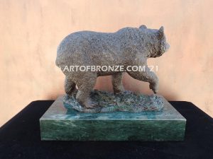 Grizzly Bear Walking special edition, gallery quality walking bear on bronze base