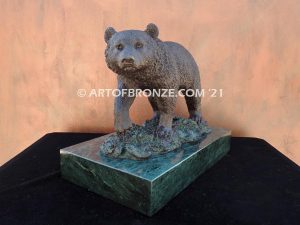 Grizzly Bear Walking special edition, gallery quality walking bear on bronze base