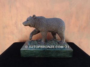 Grizzly Bear Walking special edition, gallery quality walking bear on bronze base