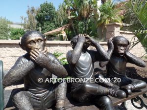 Hear See Speak No Evil special edition, gallery quality three wise monkeys