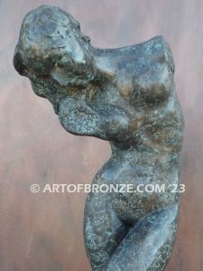 Inner Voice The Muse nude female statue after Auguste Rodin founder of modern sculpture and impressionism