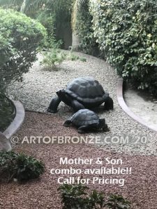 In No Rush Giant Turtle bronze fine art gallery reptile statue- tortoise, turtle, and terrapin