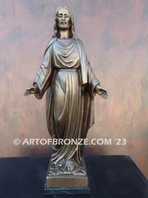 Jesus the Teacher bronze statue of highly detailed Christ the Redeemer