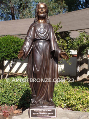 Jesus the Teacher bronze statue of highly detailed Christ the Redeemer