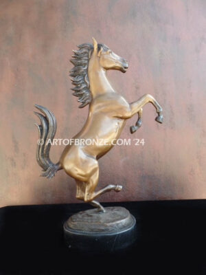 Legendary Spirit bronze statue of rampant horse inspired after Ferrari symbol