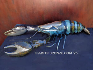 Ocean’s Treasure indoor marine art bronze sculpture life-size lobster