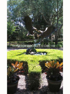 Power and Glory bronze sculpture of eagle monument for public art