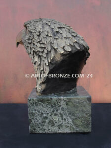 Pride limited-edition lost wax bronze eagle head bust statue