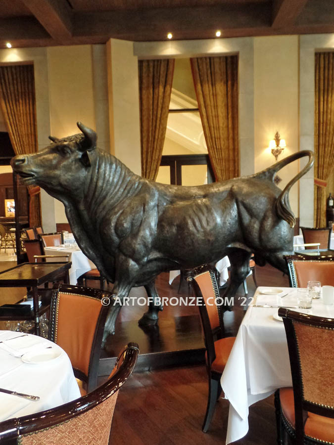 Prime Time high quality bronze standing bull monumental statue