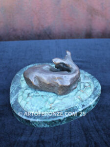 Resting Fawn high quality indoor deer lying down bronze statue