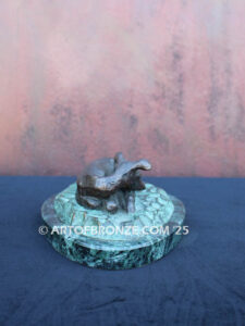 Resting Fawn high quality indoor deer lying down bronze statue