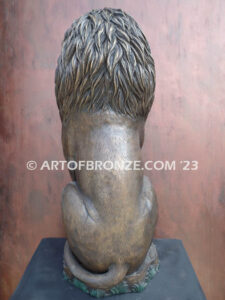 Royal Guardians high quality cast bronze statue right/left pair of guardian lions
