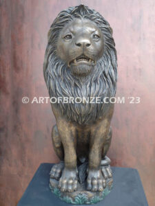 Royal Guardians high quality cast bronze statue right/left pair of guardian lions