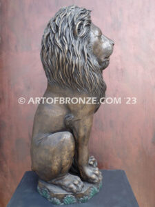 Royal Guardians high quality cast bronze statue right/left pair of guardian lions