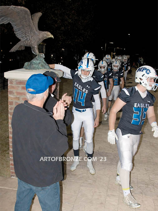 Spirit of Freedom bronze sculpture of eagle monument for public art school mascot