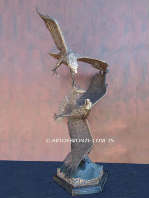 Team Commissary limited edition gallery bronze sculpture eagle by artist Michael Maiden
